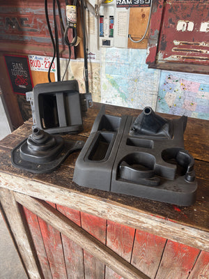 03-'05 3rd Gen Dodge Ram Manual Shifter Boot Floor Console Cup Holder Set