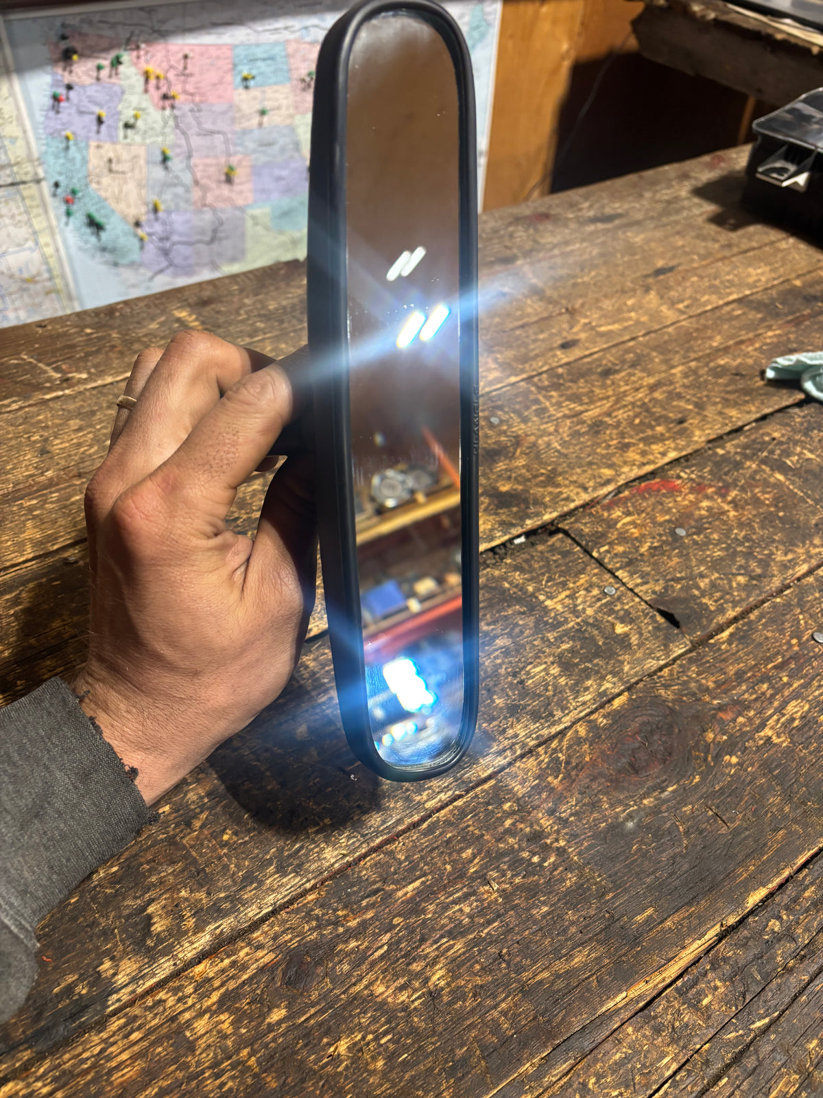 89-&#39;93 Dodge Ram Rear View Mirror OEM Nice Shape