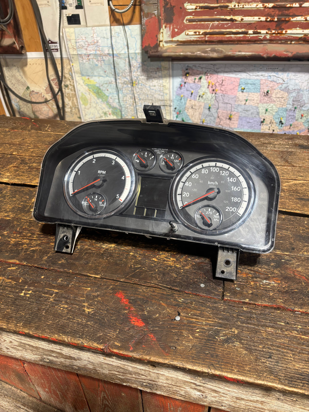 2012 DODGE RAM 2500 3500 CUMMINS INSTRUMENT GAUGE CLUSTER 500,000KMS 56046561ac