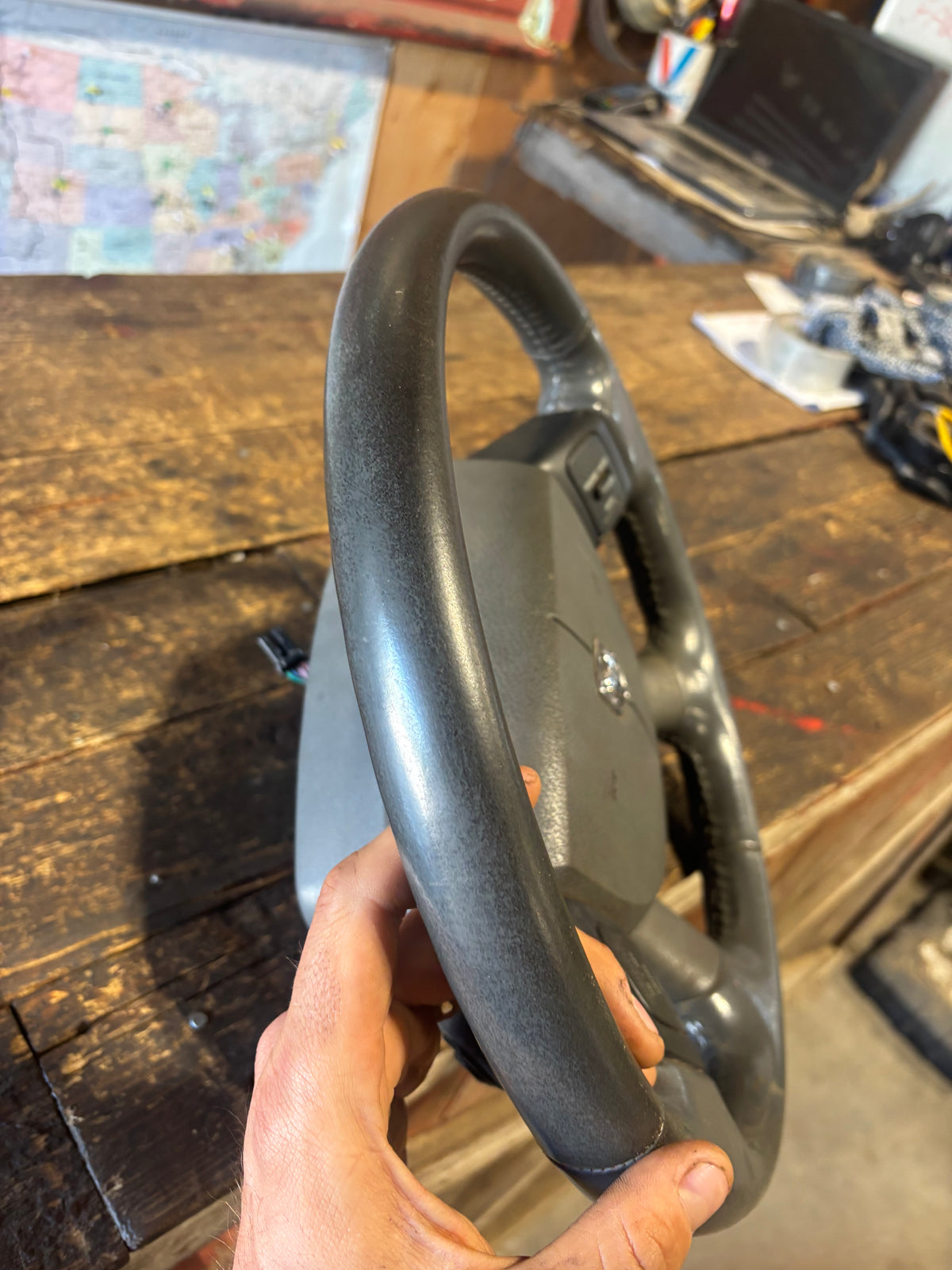 06-09 Dodge Ram Steering Wheel W Radio Cruise Controls