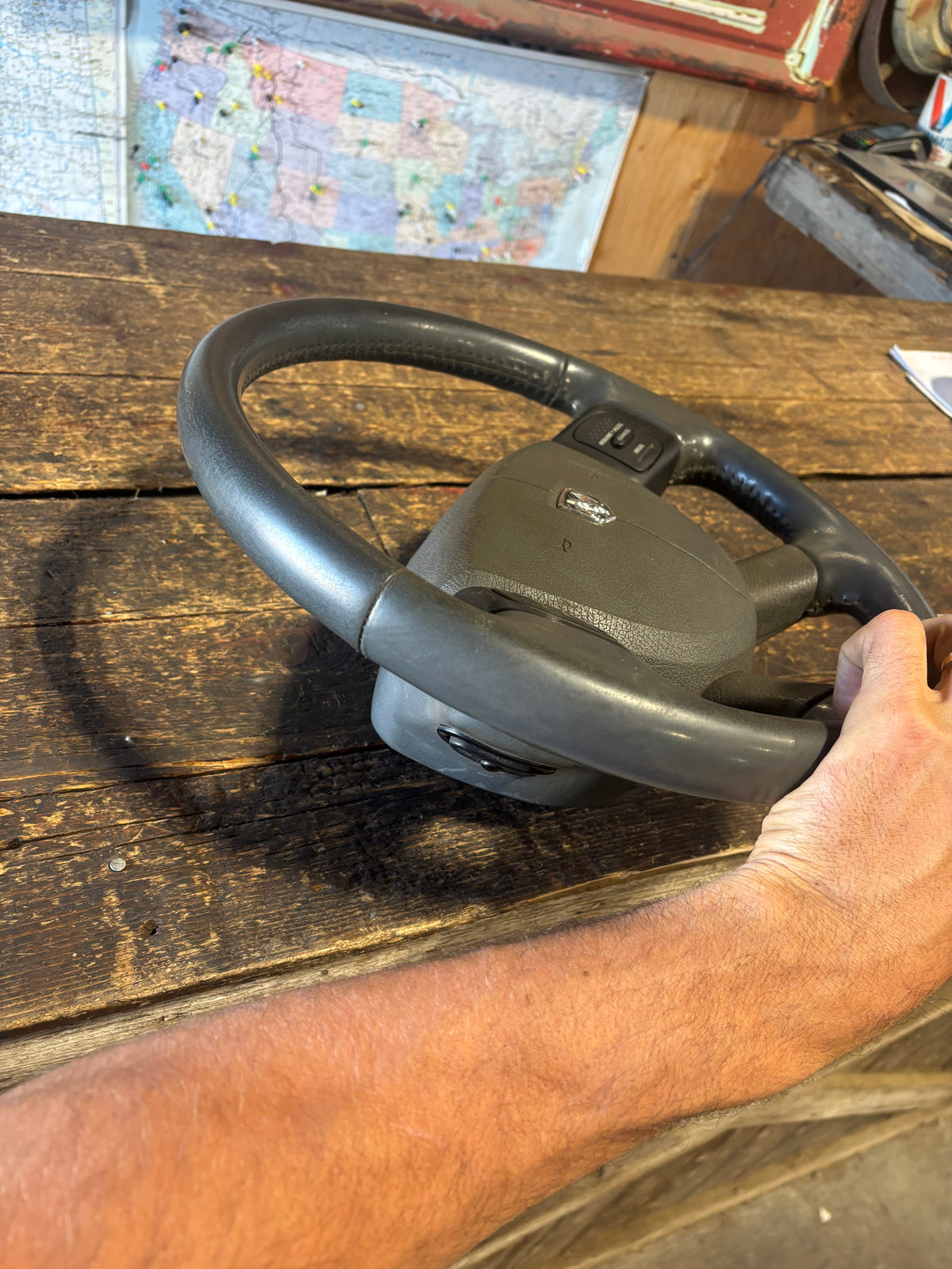 06-09 Dodge Ram Steering Wheel W Radio Cruise Controls