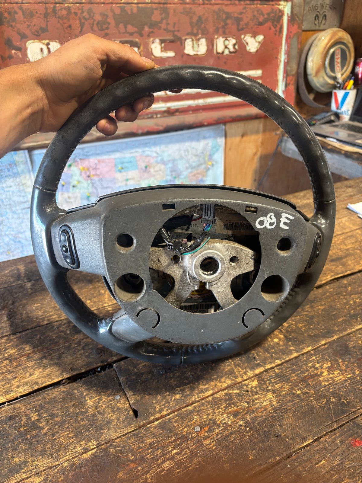 06-09 Dodge Ram Steering Wheel W Radio Cruise Controls