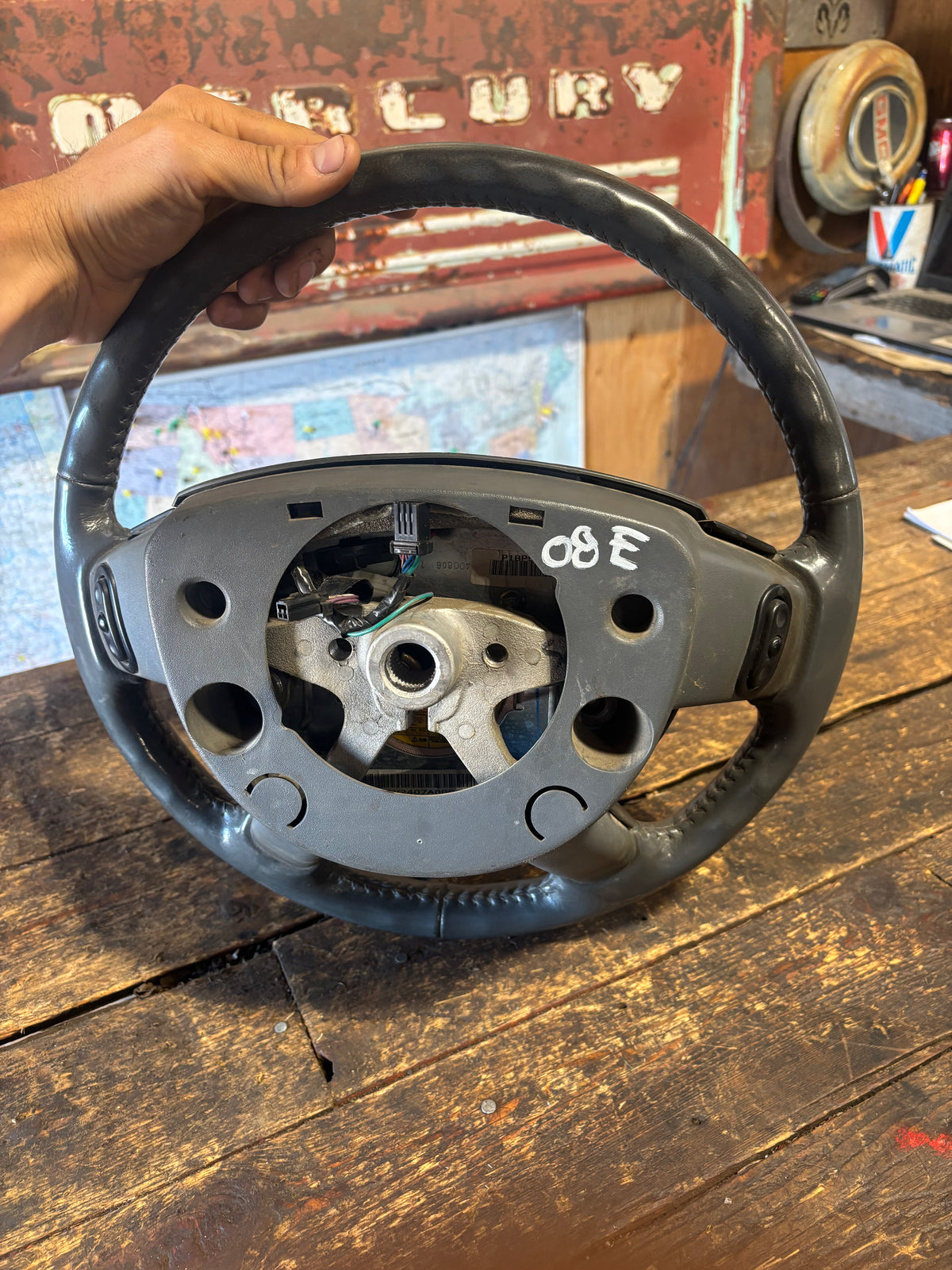 06-09 Dodge Ram Steering Wheel W Radio Cruise Controls