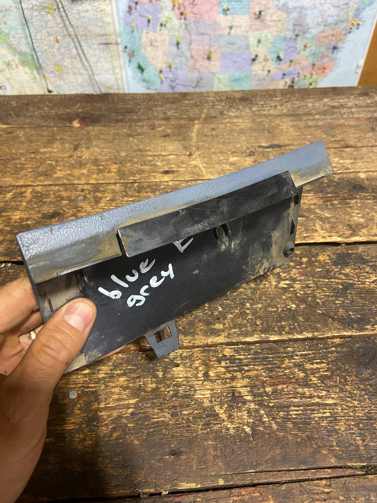 89 - &#39;93 Dodge Ram Blue Grey Fusebox Holder Dash Trim (Mint)