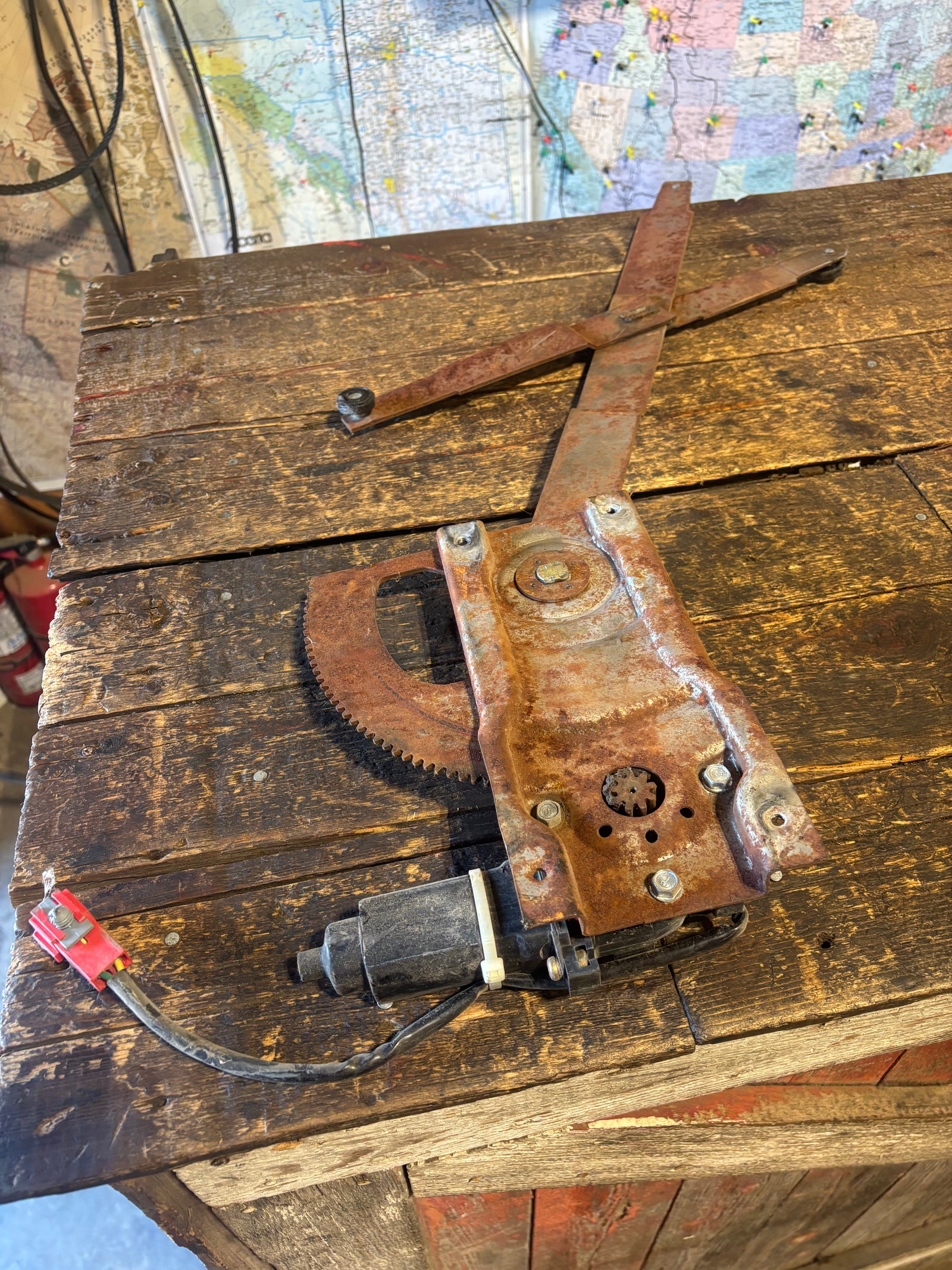 89-93 Dodge Ram Driver Side Power Window Motor & Regulator Arm