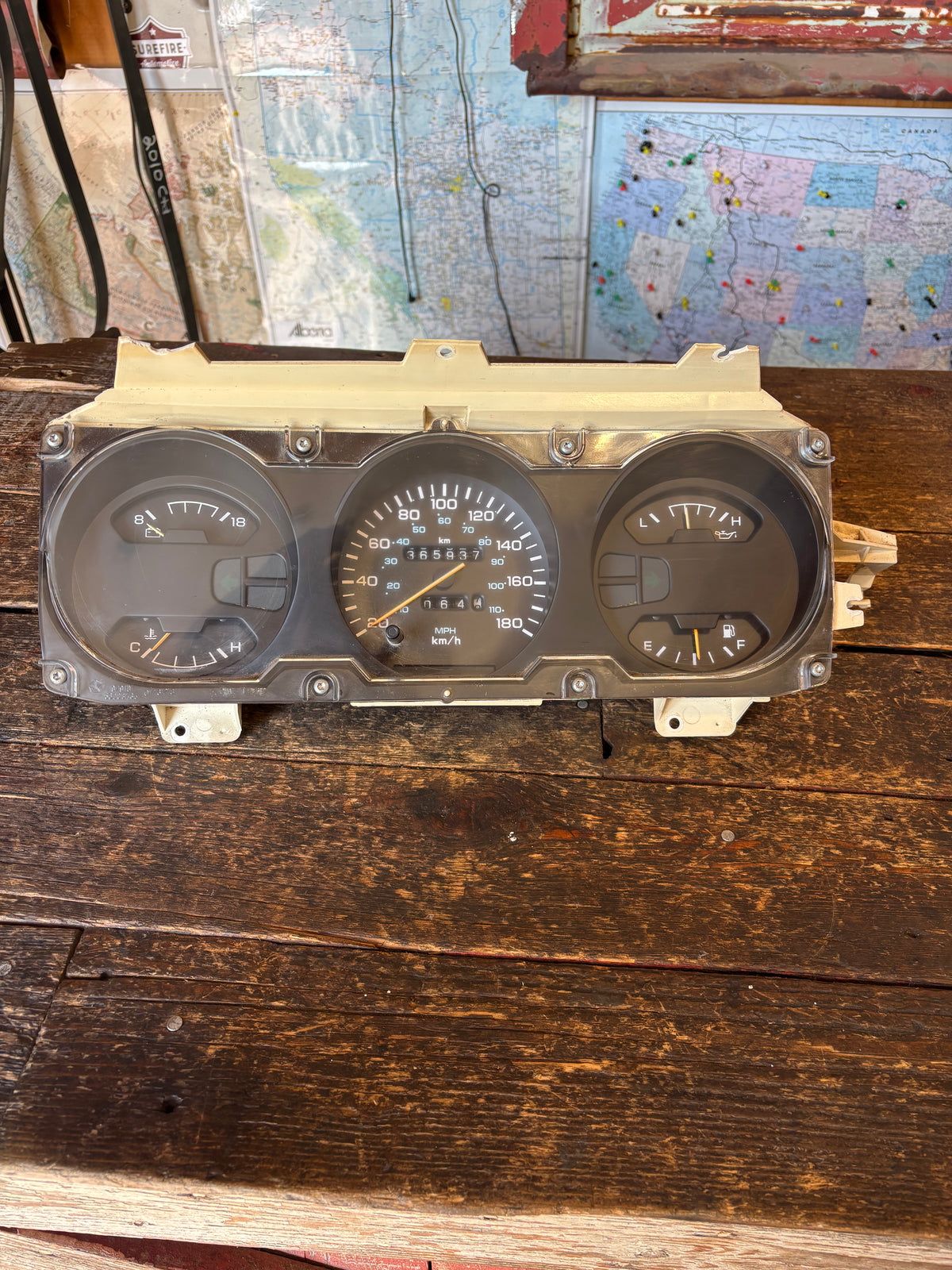 1990 - 1993 DODGE RAM 250 350 CUMMINS INSTRUMENT SPEEDO GAUGE CLUSTER 365937KMS