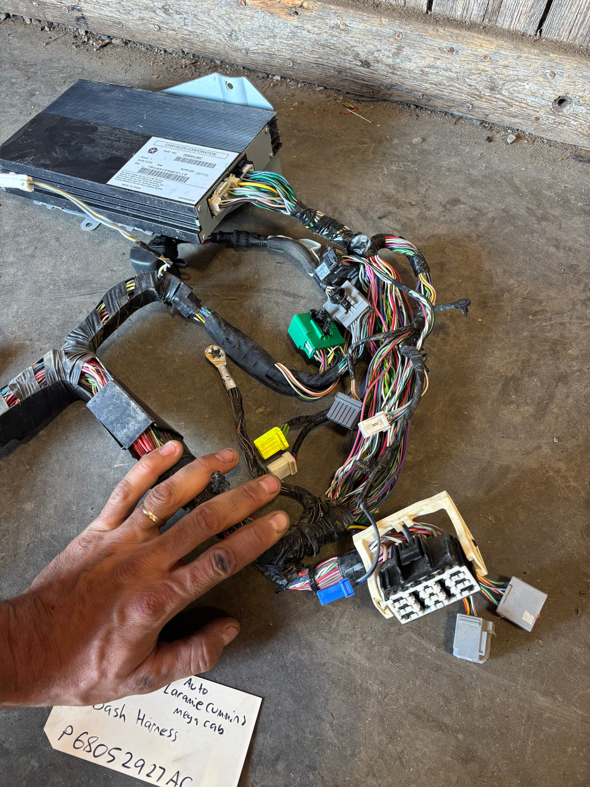 2010 DODGE RAM 2500 3500 CUMMINS LARAMIE AUTOMATI DASH WIRING HARNESS 68052927ac