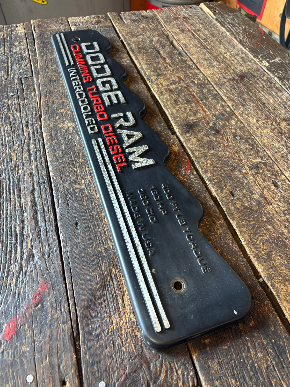 OEM 91-93 1st Gen Cummins 12V Decorative Valve Cover Plate