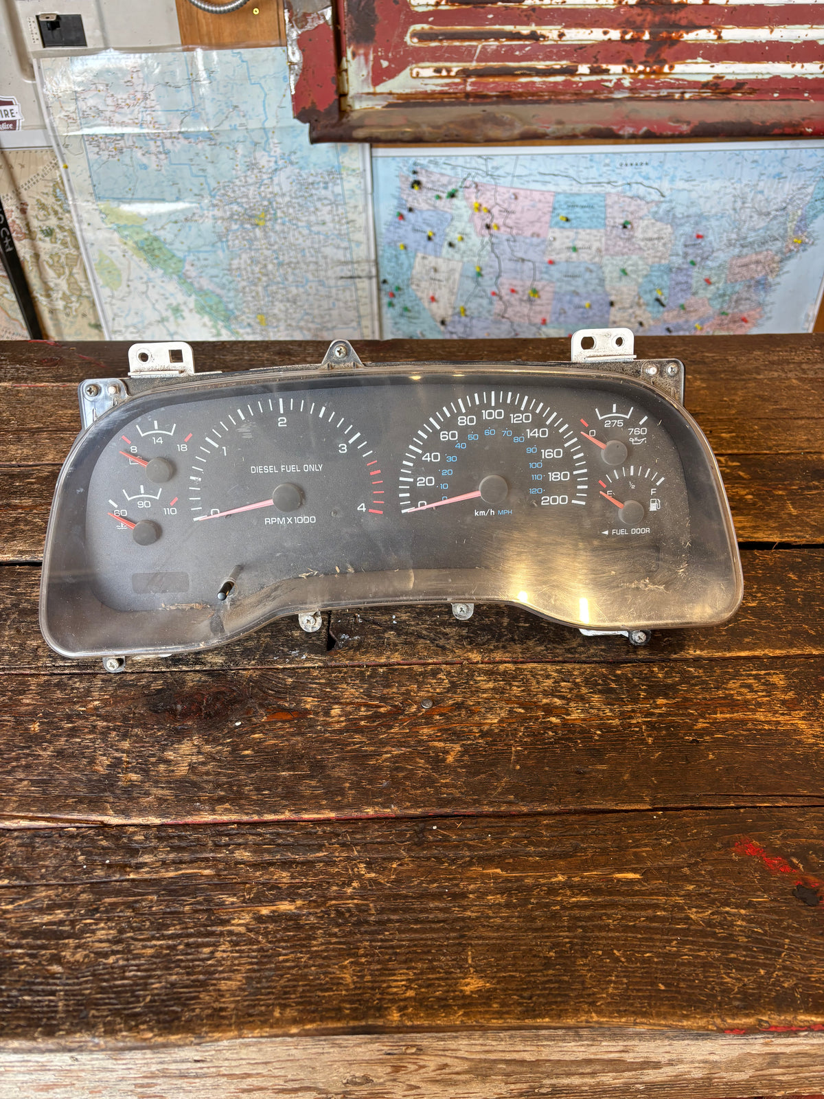 1998 .5 1999 DODGE RAM 2500 3500 24V CUMMINS INSTRUMENT GAUGE CLUSTER 56020616