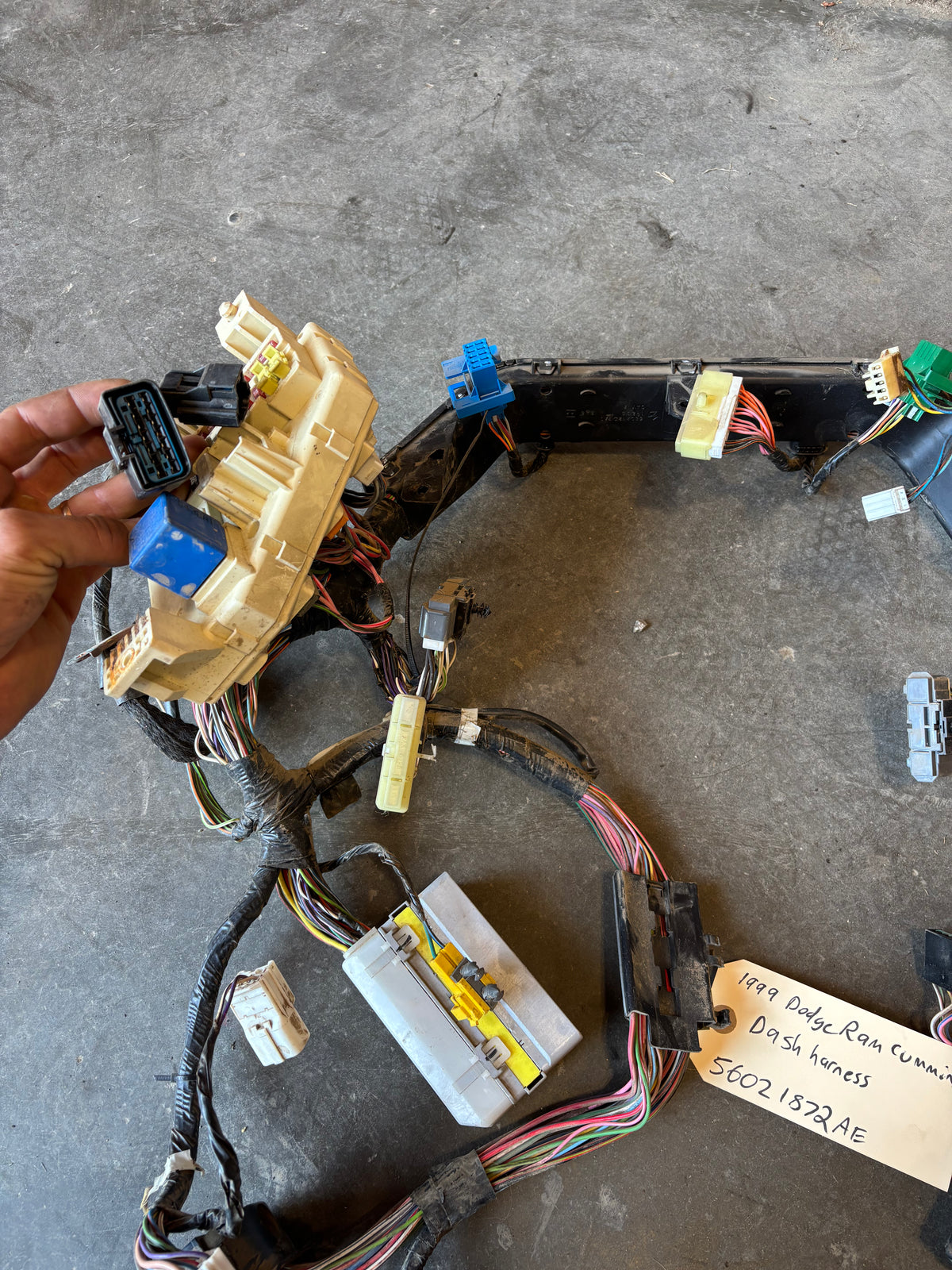 1999 2000 DODGE RAM 2500 3500 CUMMINS DASH WIRING HARNESS 56021872AE