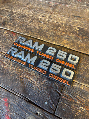1989 - 1993 DODGE RAM 250 EMBLEMS DECALS FENDER BADGES SET