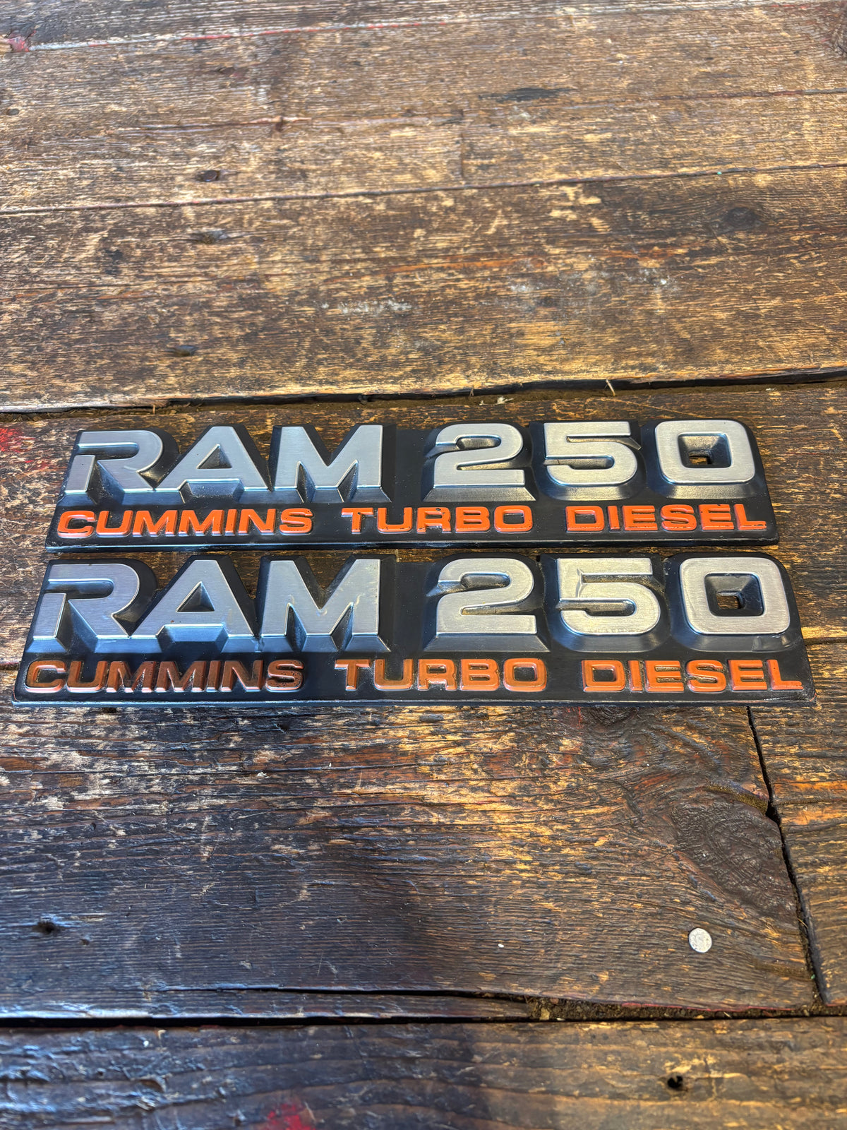 1989 - 1993 DODGE RAM 250 EMBLEMS DECALS FENDER BADGES SET