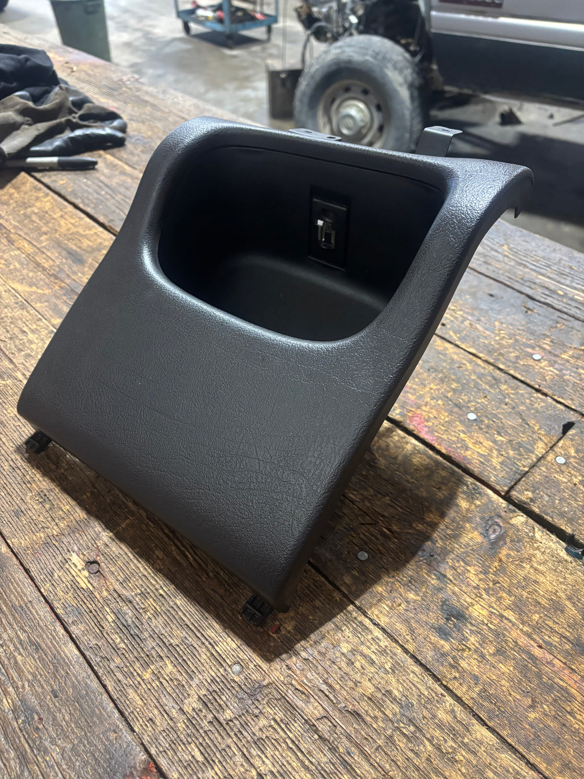 98-'02 Dodge Ram Dark Charcoal Agate Grey Dash Cubby Pocket For Manual Trucks