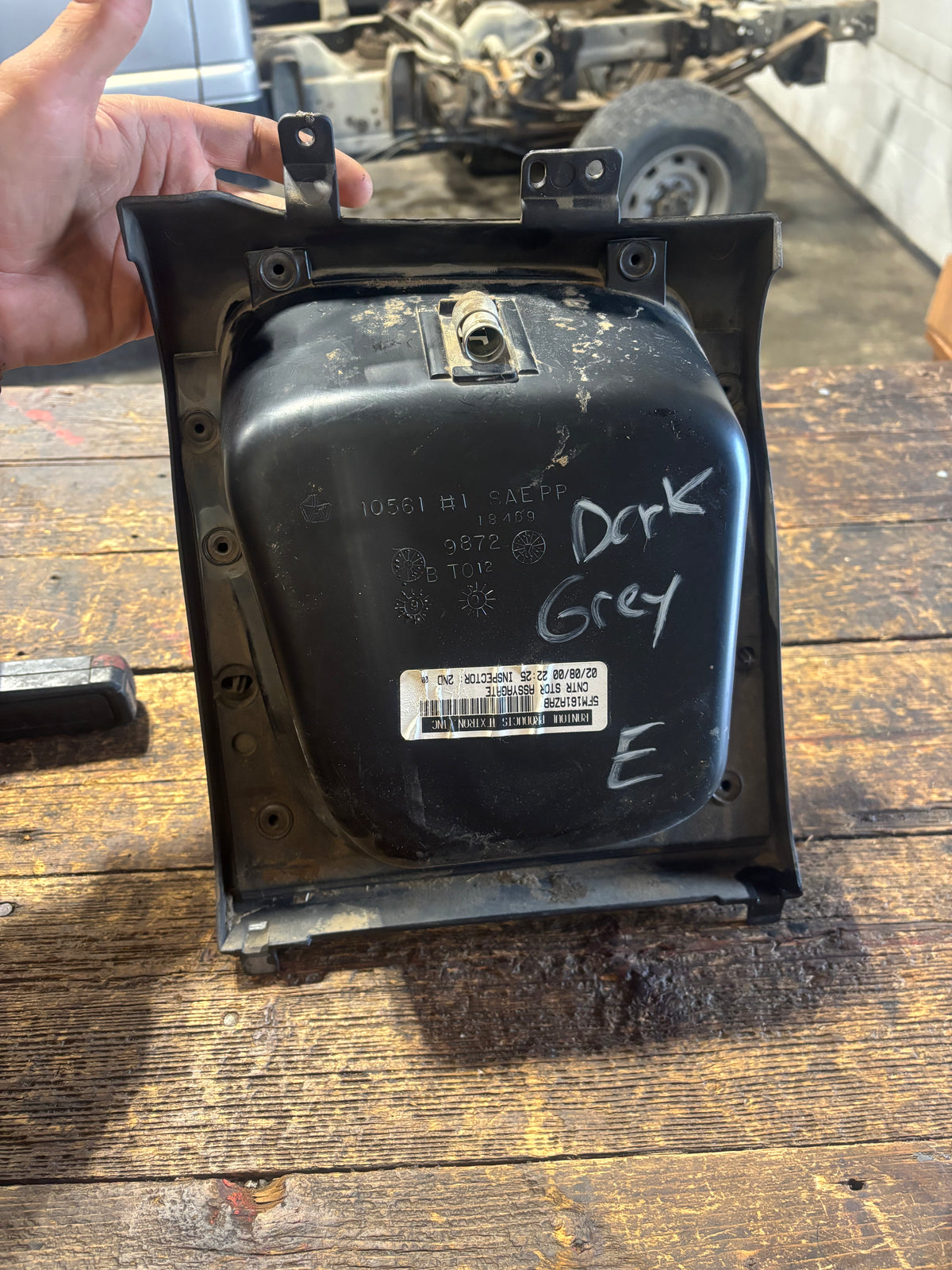 98-'02 Dodge Ram Dark Charcoal Agate Grey Dash Cubby Pocket For Manual Trucks