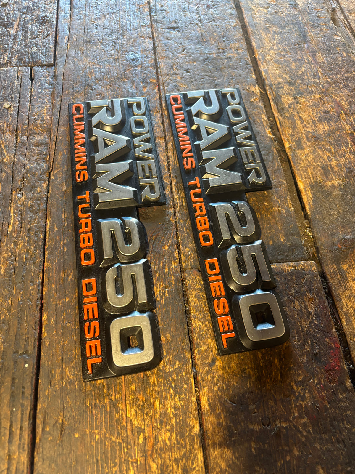 1989 - 1993 DODGE POWER RAM 250 EMBLEMS DECALS FENDER BADGES SET