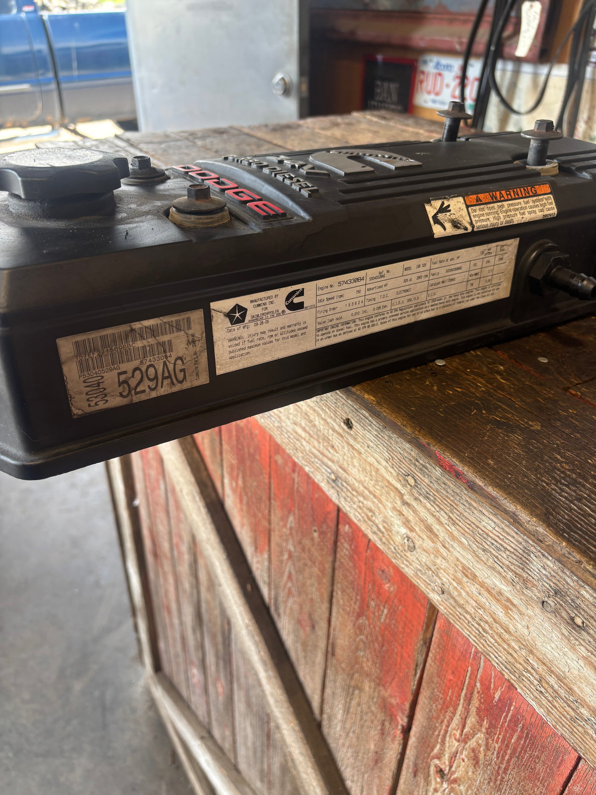 2006 2007 DODGE RAM 2500 3500 5.9L CUMMINS VALVE COVER PN 4931453