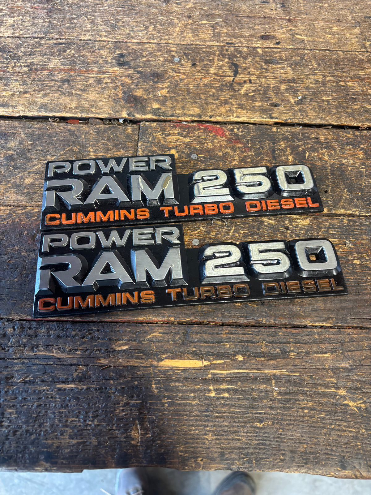 1989 - 1993 DODGE POWER RAM 250 EMBLEMS DECALS FENDER BADGES SET