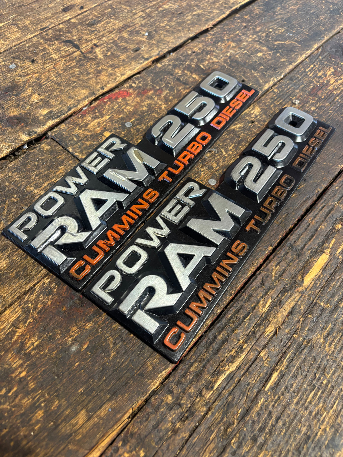 1989 - 1993 DODGE POWER RAM 250 EMBLEMS DECALS FENDER BADGES SET