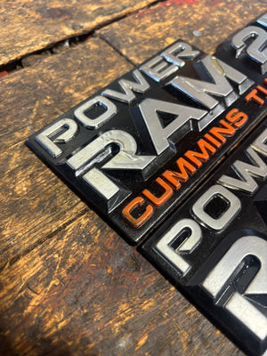 1989 - 1993 DODGE POWER RAM 250 EMBLEMS DECALS FENDER BADGES SET
