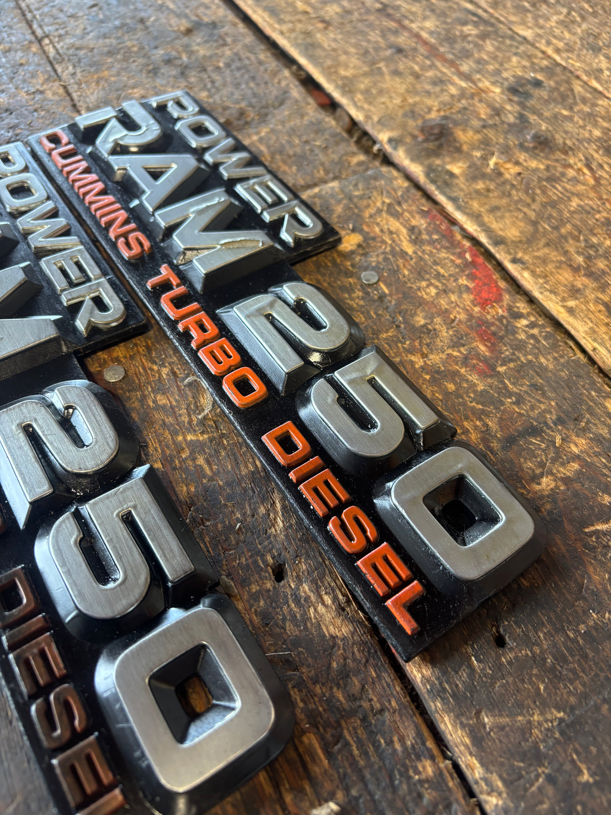 1989 - 1993 DODGE POWER RAM 250 EMBLEMS DECALS FENDER BADGES SET