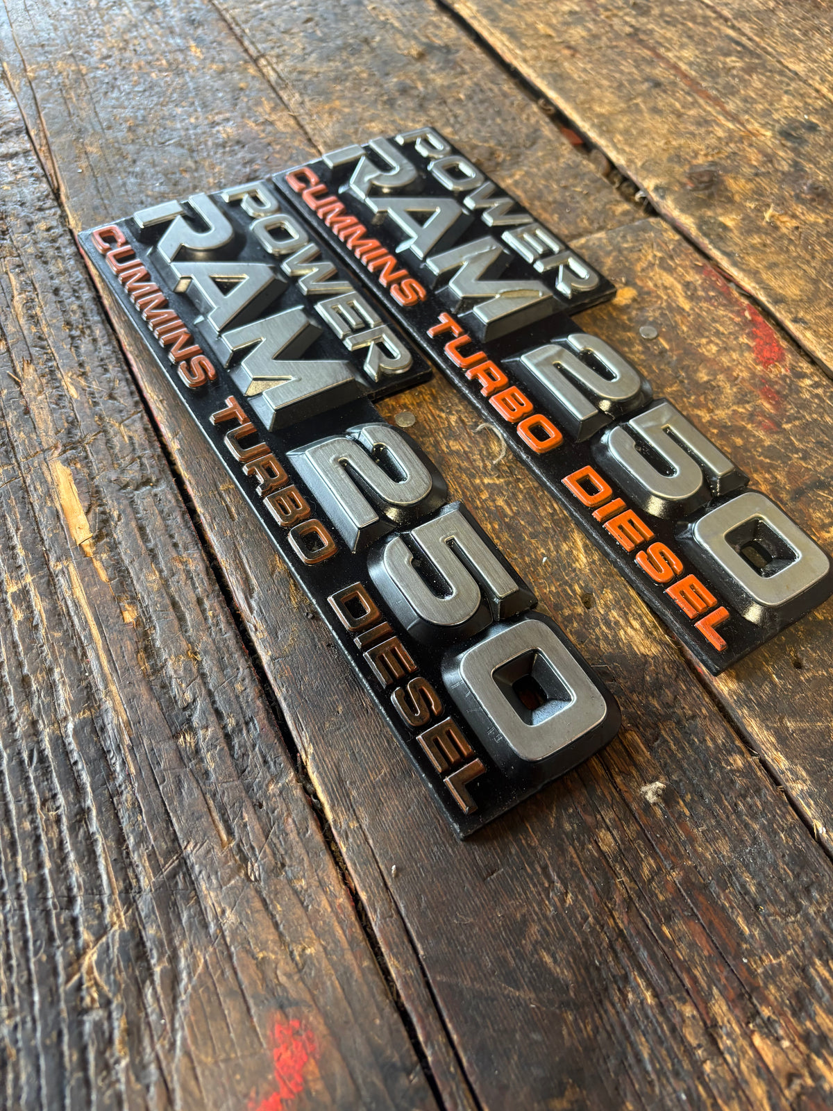 1989 - 1993 DODGE POWER RAM 250 EMBLEMS DECALS FENDER BADGES SET