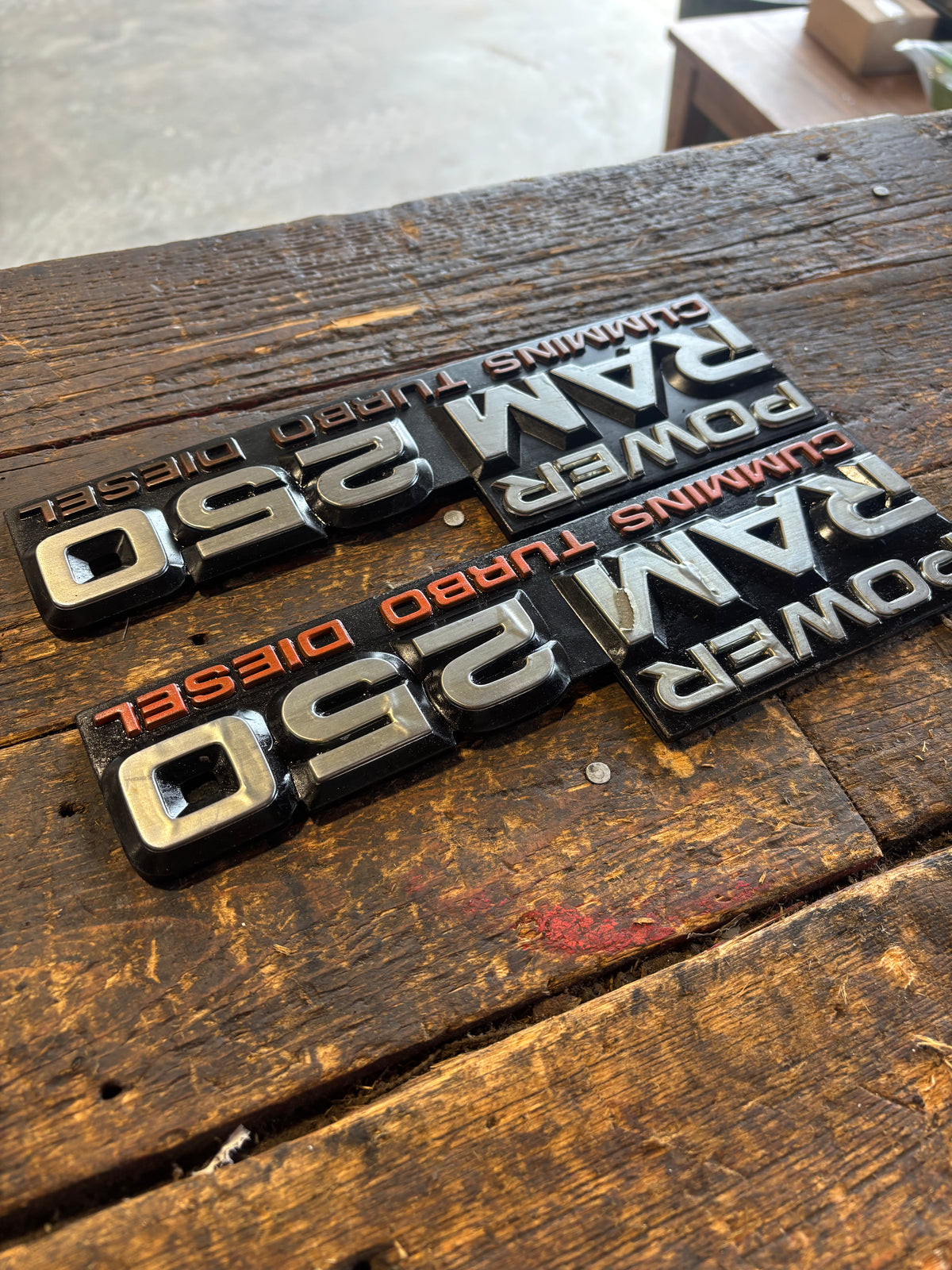 1989 - 1993 DODGE POWER RAM 250 EMBLEMS DECALS FENDER BADGES SET