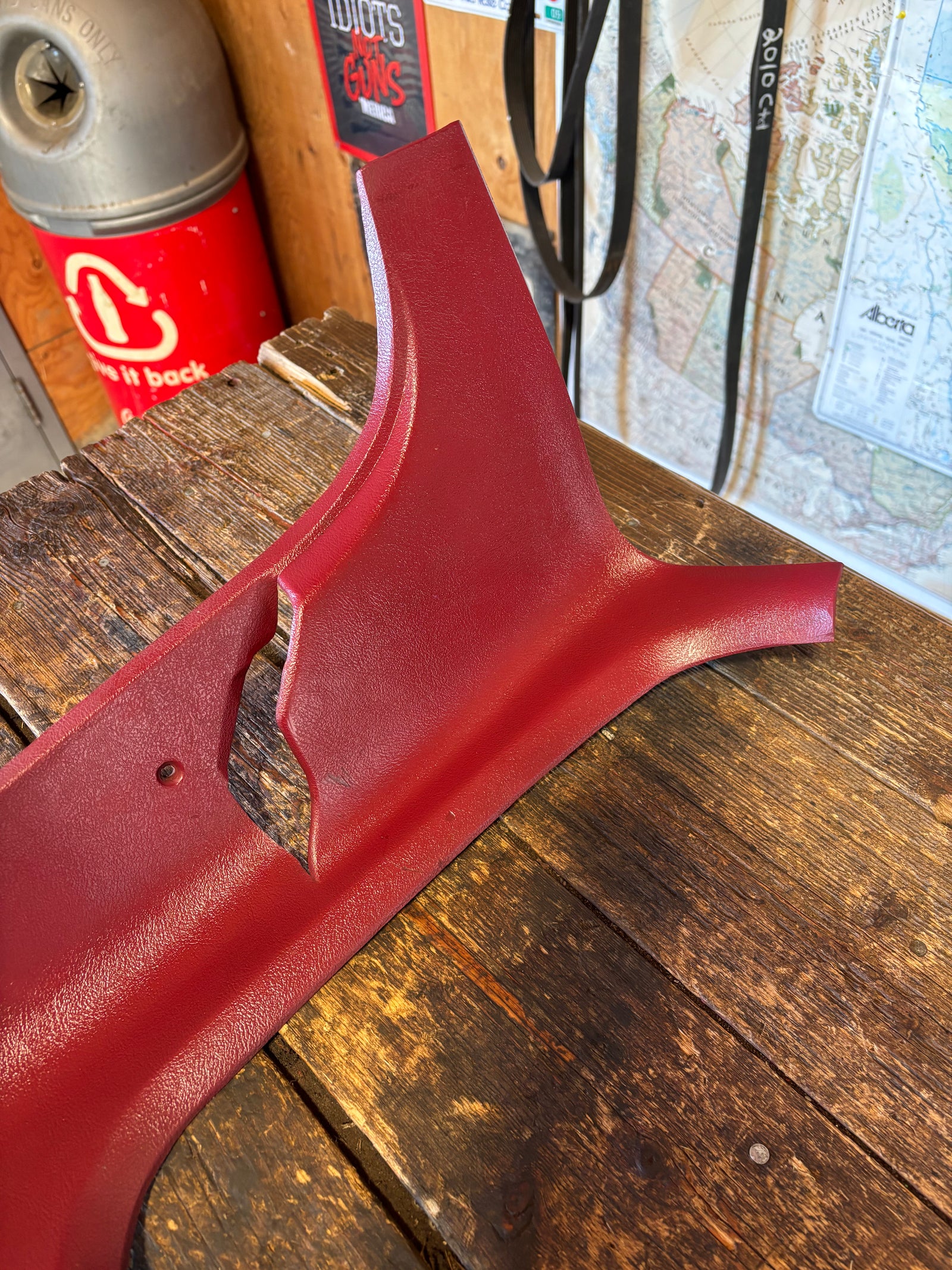 89-'93 Dodge Ram Red Passenger Right Side Corner Seatbelt Trim