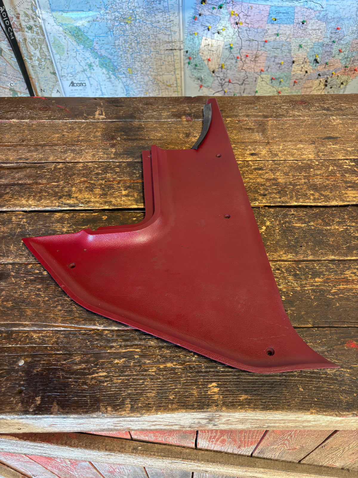 89-'93 Dodge Ram Red Passenger Right Side Kick Cowl Panel