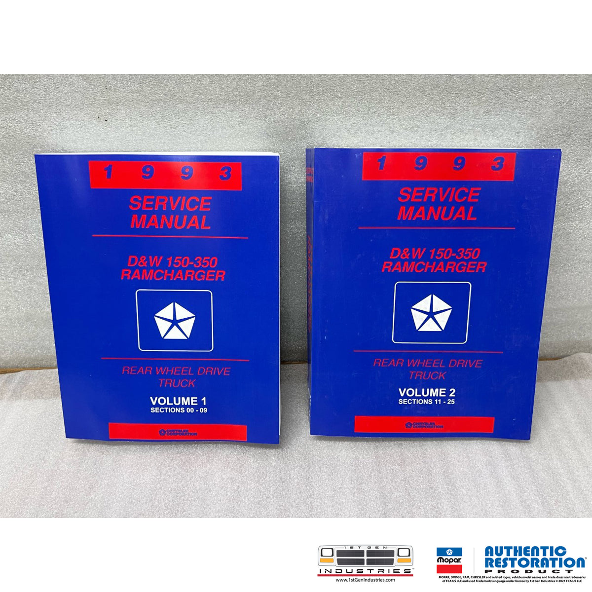 Mopar 1993 Dodge Ram Factory Service Manual – 2 Volume Set