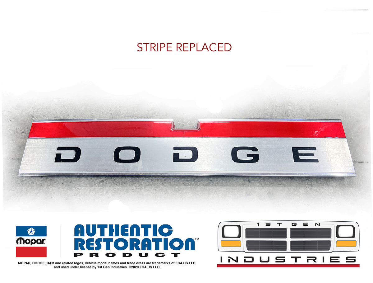 Replacement 1991-1993 Dodge Ram LE Tailgate Panel Red Stripe – Mopar Reproduction