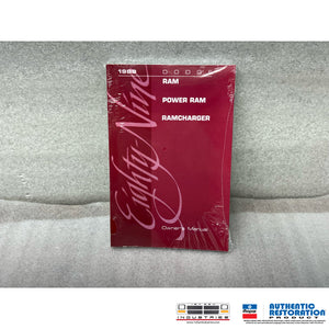 1989 Ram/Ramcharger Owner’s Manual – Mopar Authentic Restoration