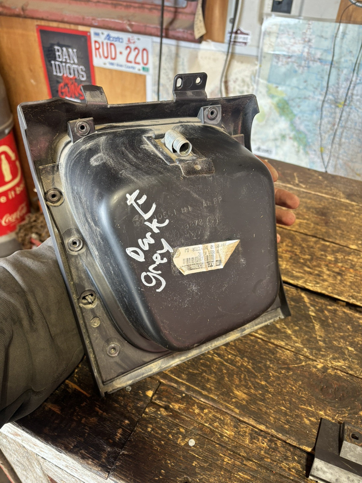 1998-2002 DODGE RAM DARK CHARCOAL AGATE GREY DASH CUBBY POCKET FOR MANUAL TRUCKS