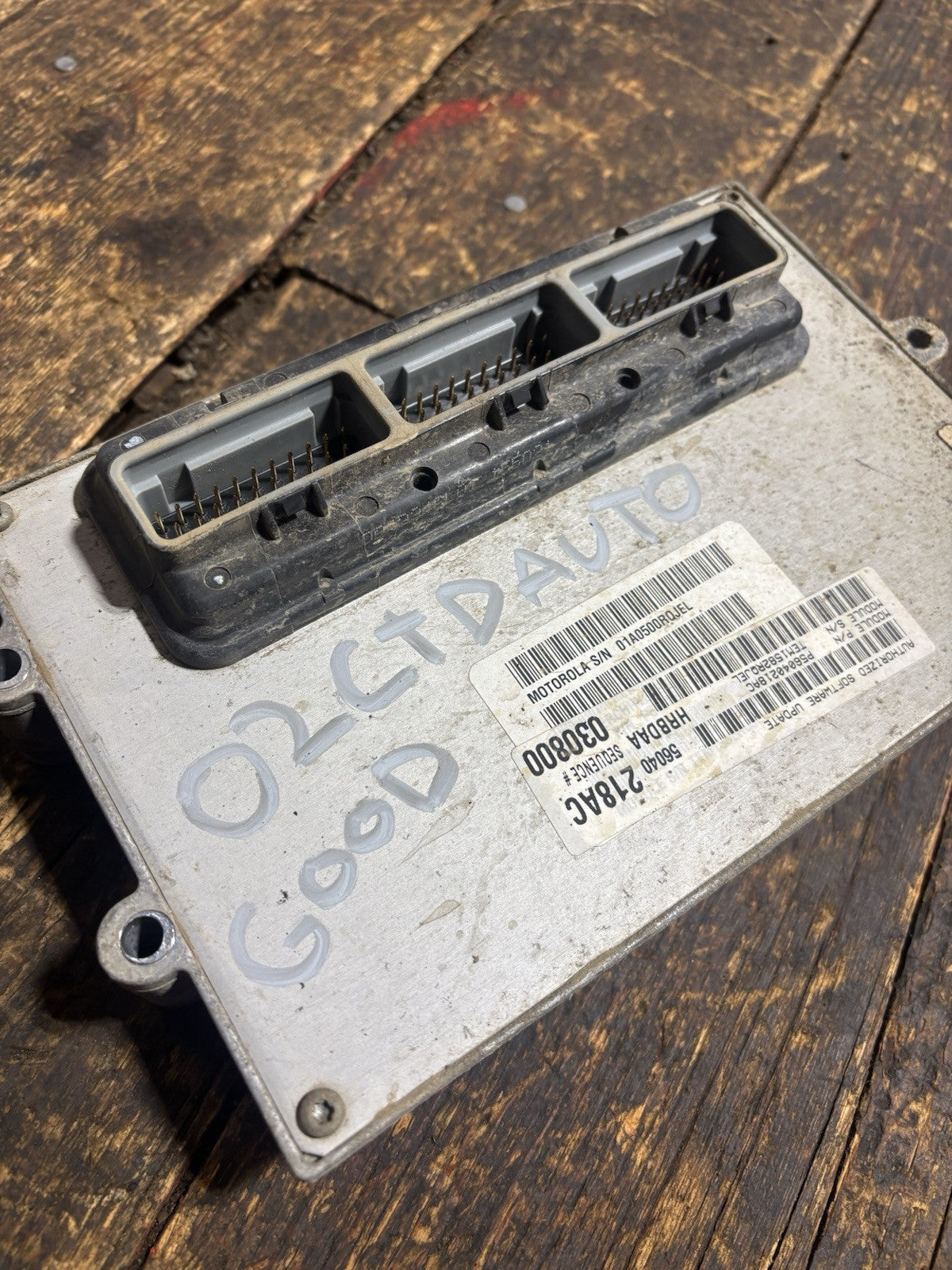 2002 DODGE RAM 2500 3500 24V CUMMINS AUTOMATIC PCM COMPUTER MODULE 56040218AB
