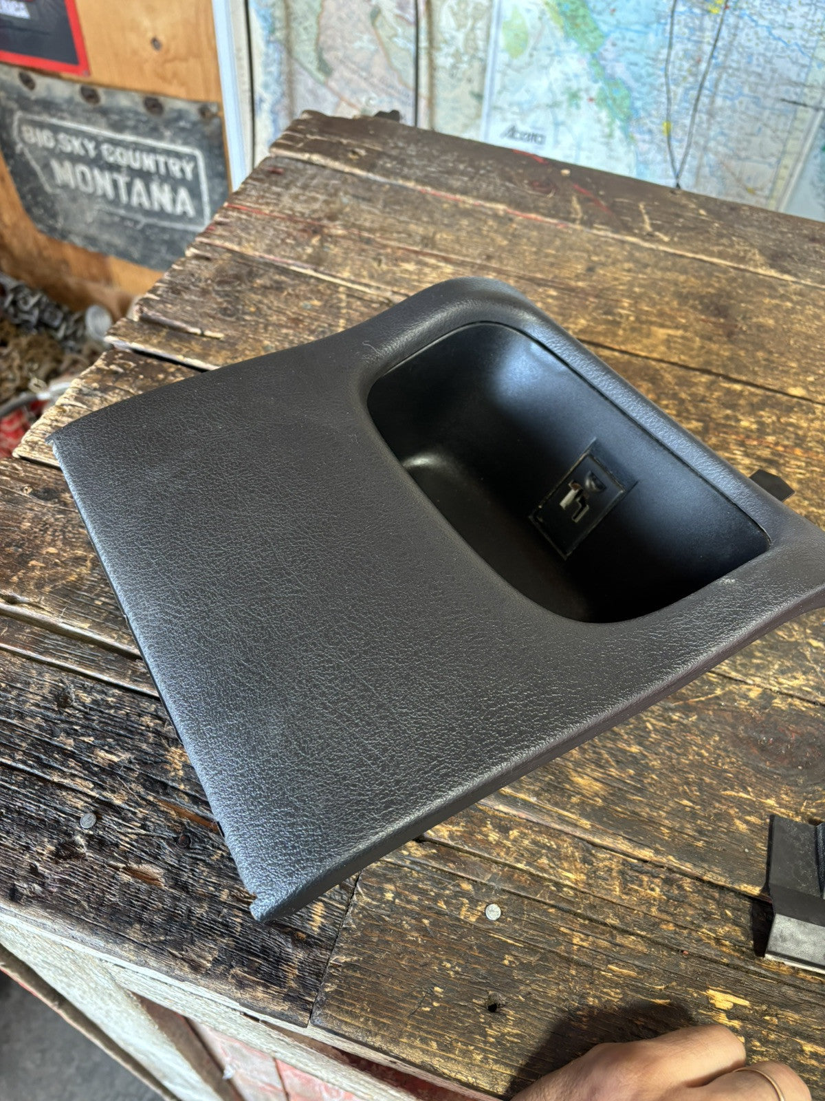 1998-2002 DODGE RAM DARK CHARCOAL AGATE GREY DASH CUBBY POCKET FOR MANUAL TRUCKS