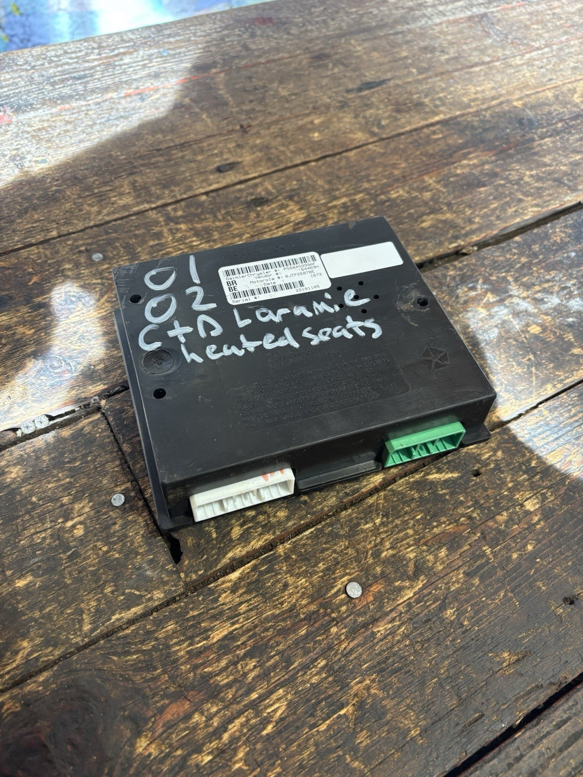 2001 2002 DODGE RAM 25003500 CENTRAL TIMING MODULE CTM BODY CONTROL BCM 56045999