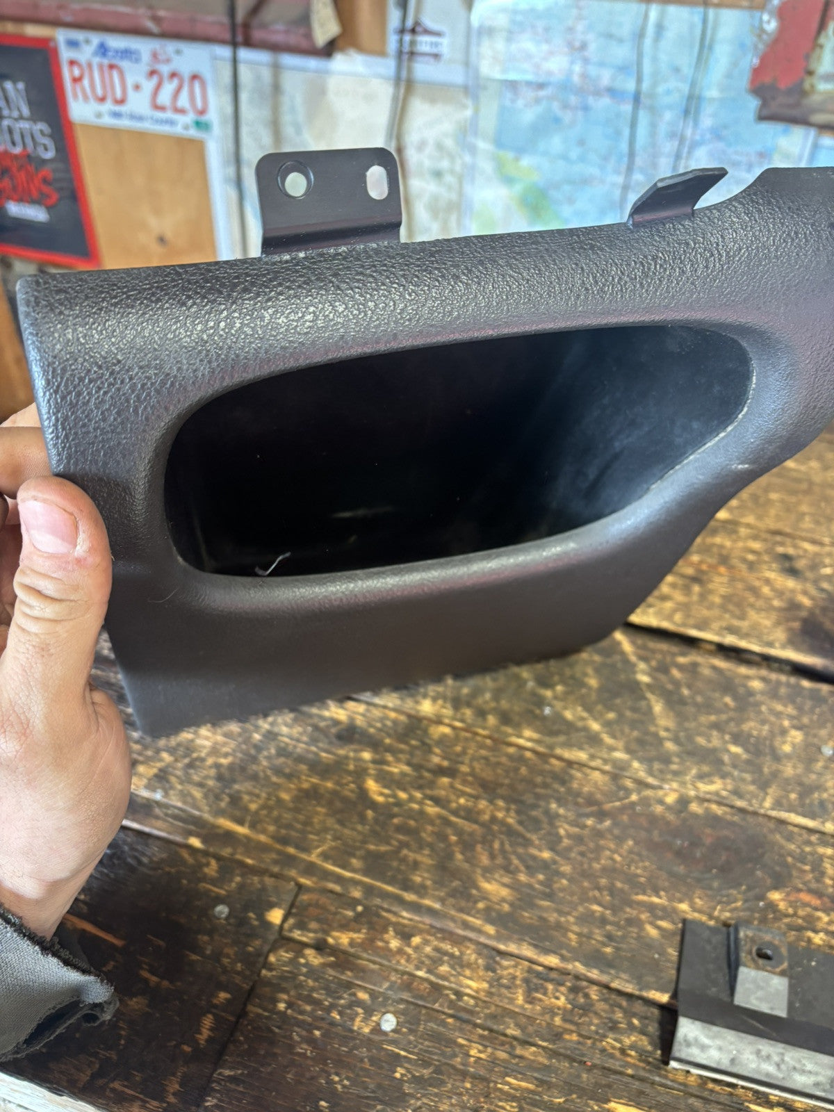 1998-2002 DODGE RAM DARK CHARCOAL AGATE GREY DASH CUBBY POCKET FOR MANUAL TRUCKS
