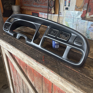1998 DODGE RAM 2500 3500 DASH BEZEL GAUGE CLUSTER RADIO SURROUND NO CRACKS