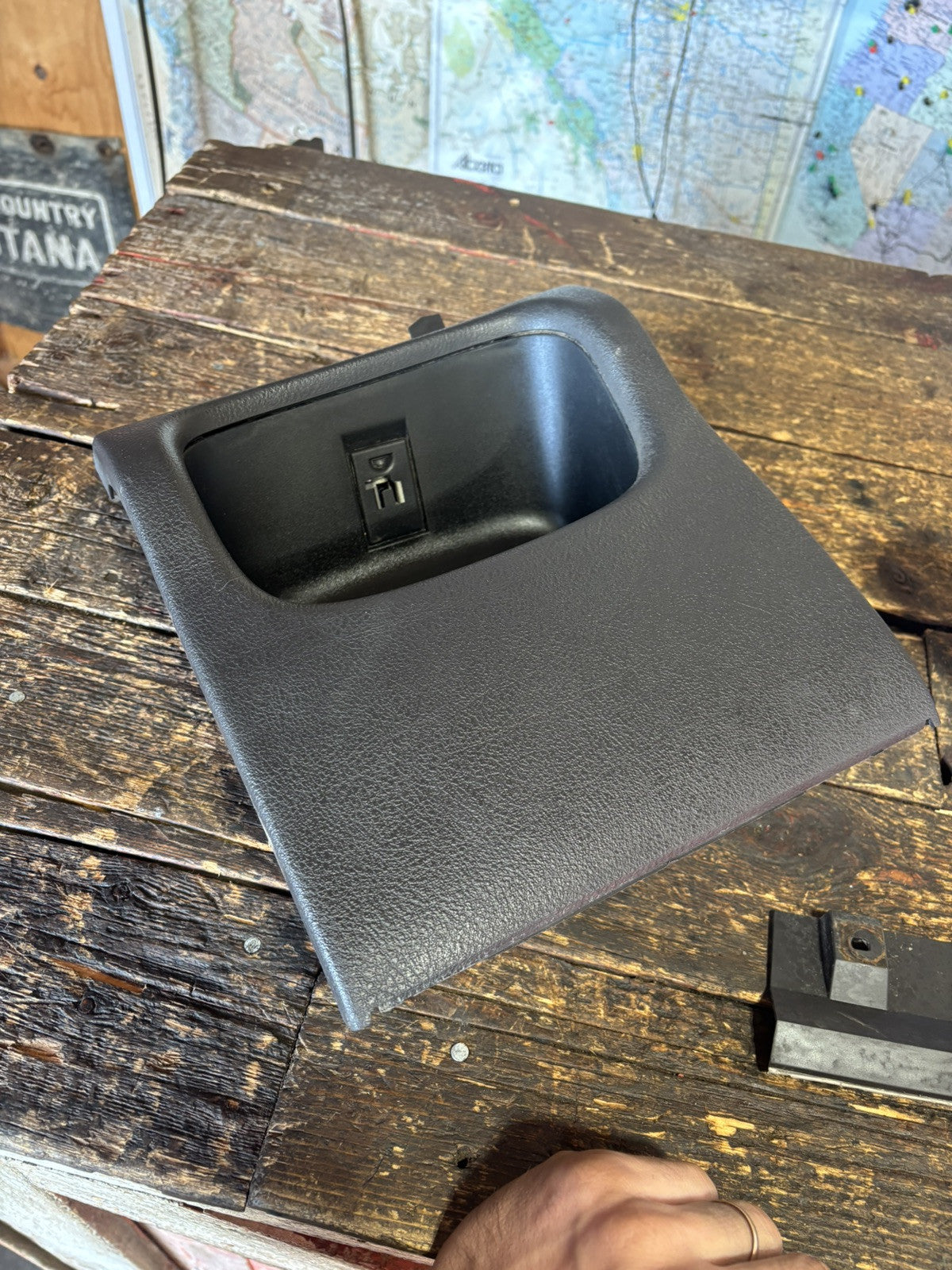 1998-2002 DODGE RAM DARK CHARCOAL AGATE GREY DASH CUBBY POCKET FOR MANUAL TRUCKS