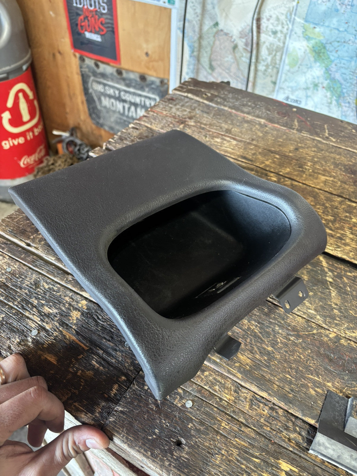 1998-2002 DODGE RAM DARK CHARCOAL AGATE GREY DASH CUBBY POCKET FOR MANUAL TRUCKS