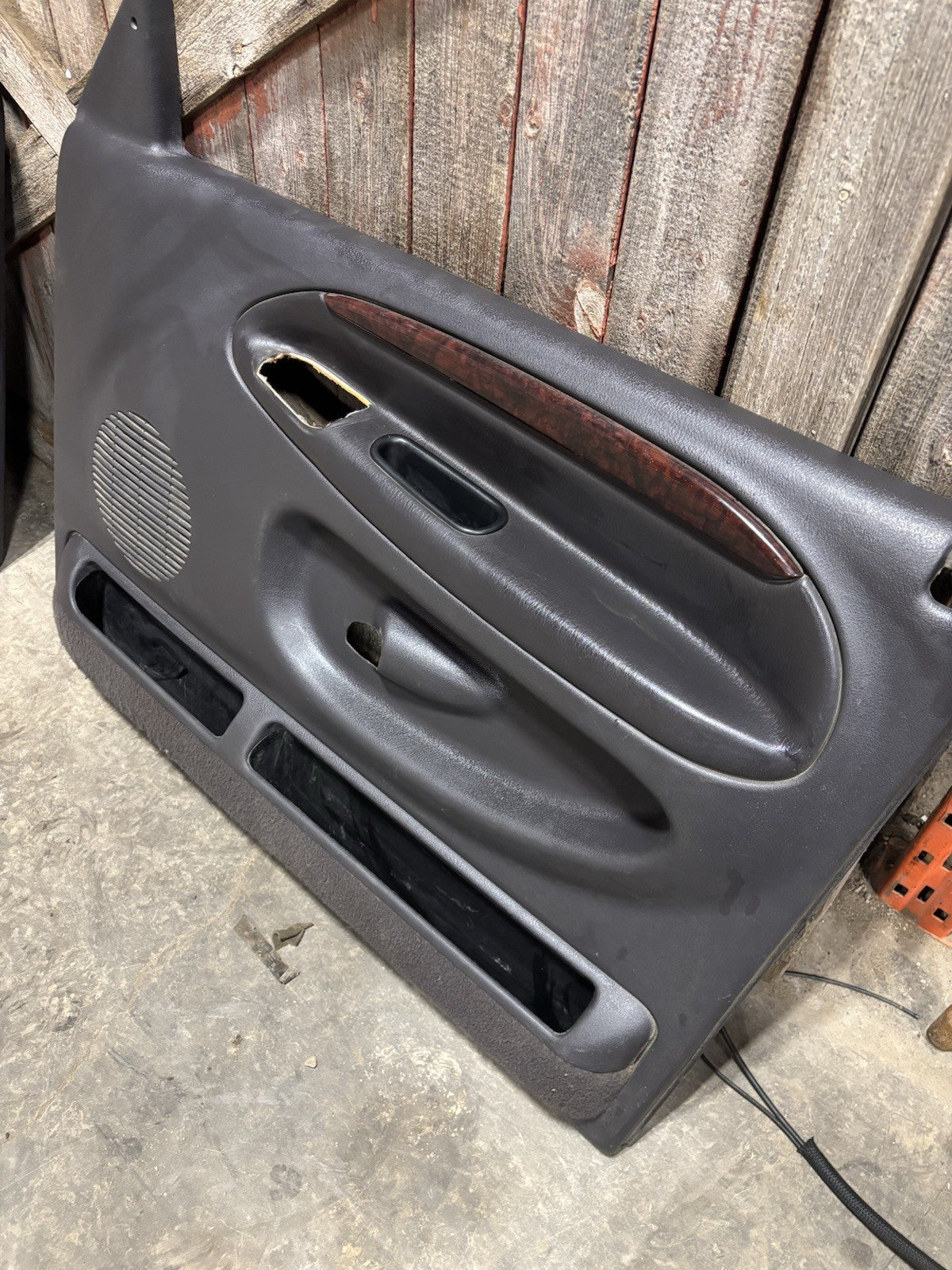 1998 - 2002 2ND GEN DODGE RAM LARAMIE WOODGRAIN AGATE DARK GREY DOOR PANEL SET