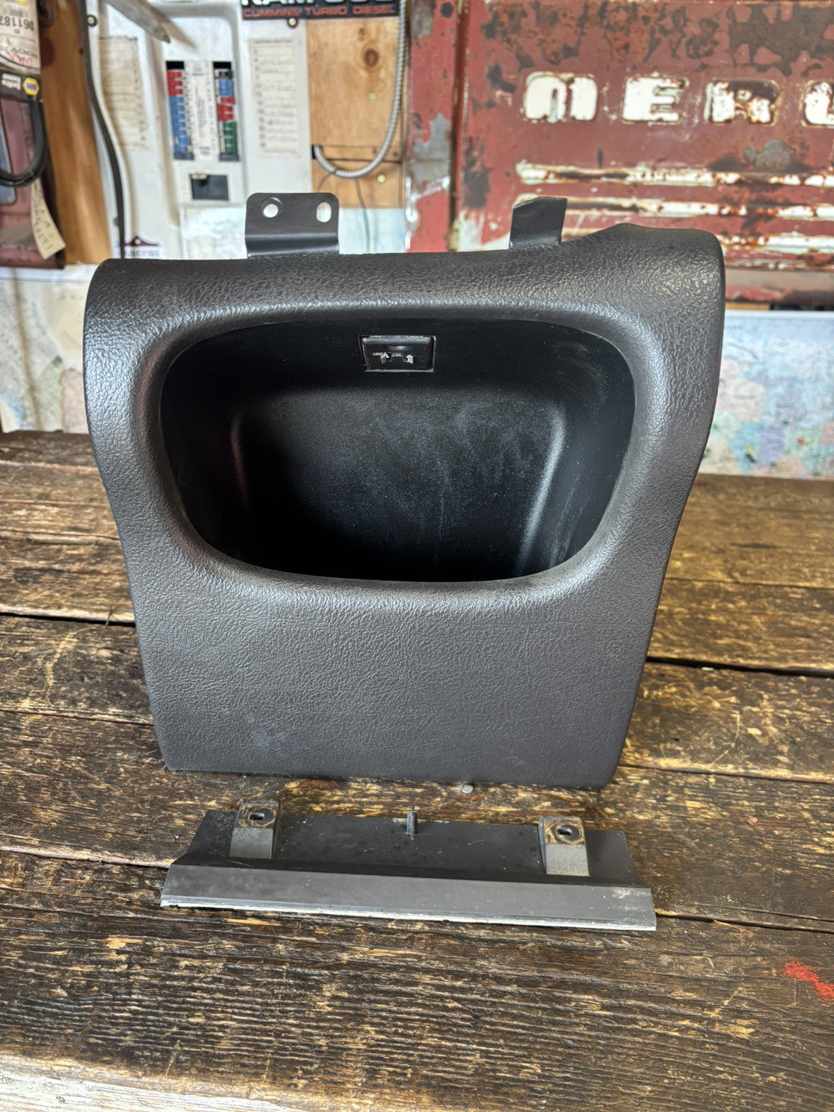 1998-2002 DODGE RAM DARK CHARCOAL AGATE GREY DASH CUBBY POCKET FOR MANUAL TRUCKS
