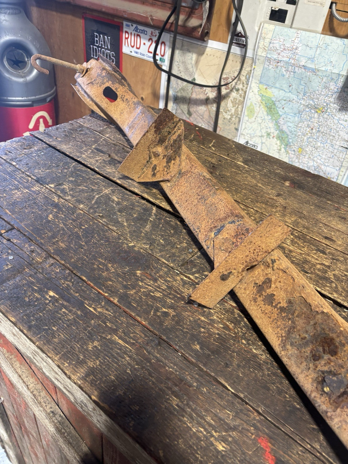 1989 - 1993 1ST GEN DODGE RAM 250 CUMMINS SPARE TIRE HOLDER CARRIER OEM