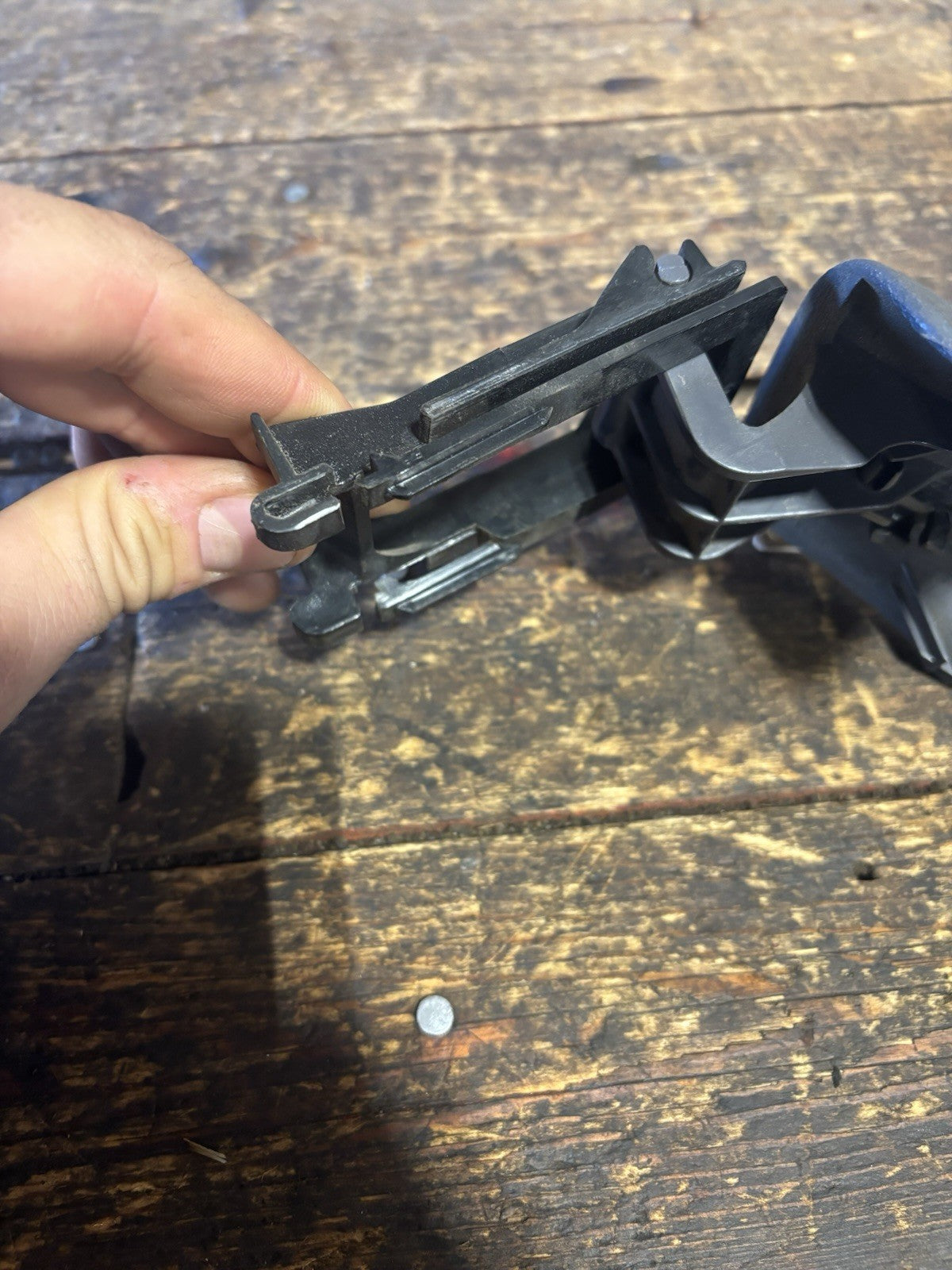 OEM 1998-2002 DODGE RAM 1500/2500/3500 PARK BRAKE RELEASE HANDLE LIGHT MIST GREY