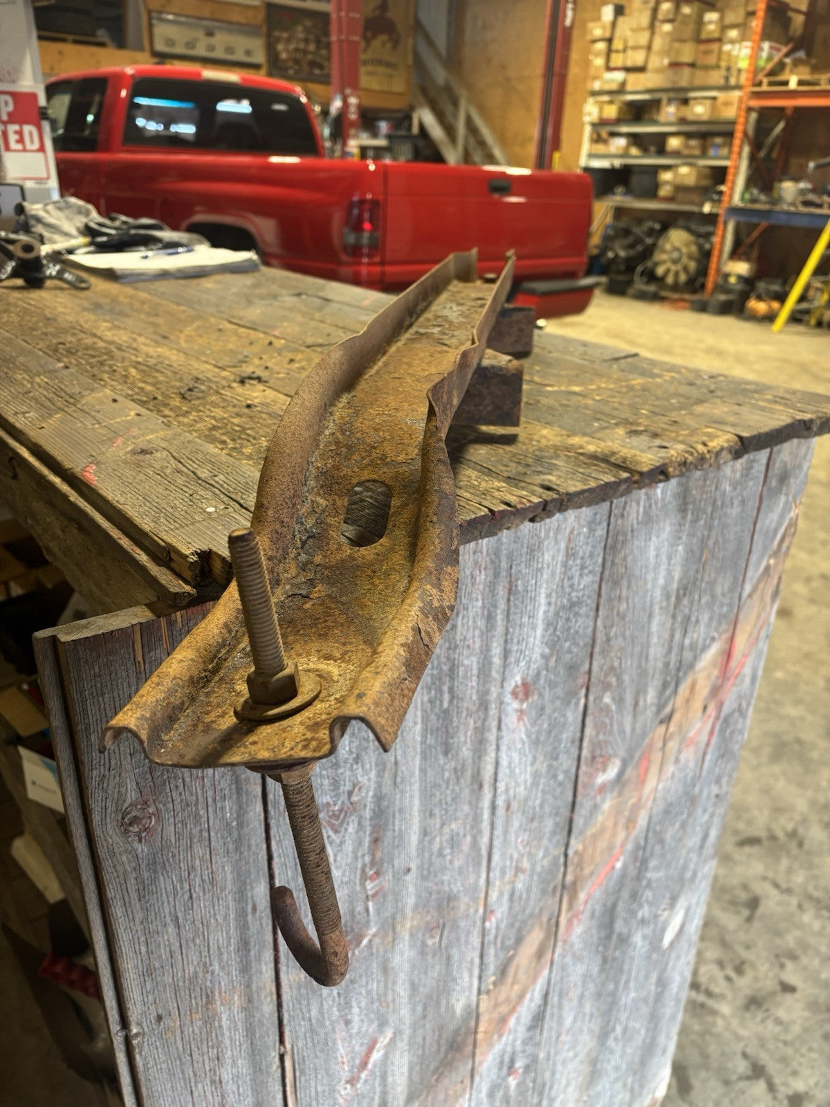 1989 - 1993 1ST GEN DODGE RAM 250 CUMMINS SPARE TIRE HOLDER CARRIER OEM