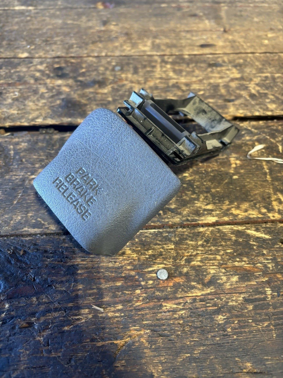 OEM 1998-2002 DODGE RAM 1500/2500/3500 PARK BRAKE RELEASE HANDLE LIGHT MIST GREY