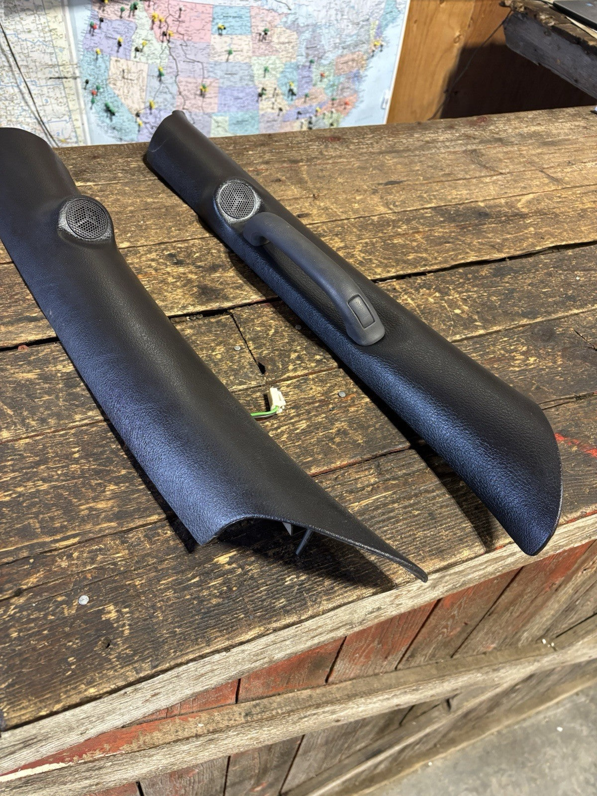 1998-2002 DODGE RAM 2500 3500 SET OF DARK GREY AGATE A PILLAR TRIM WITH SPEAKERS