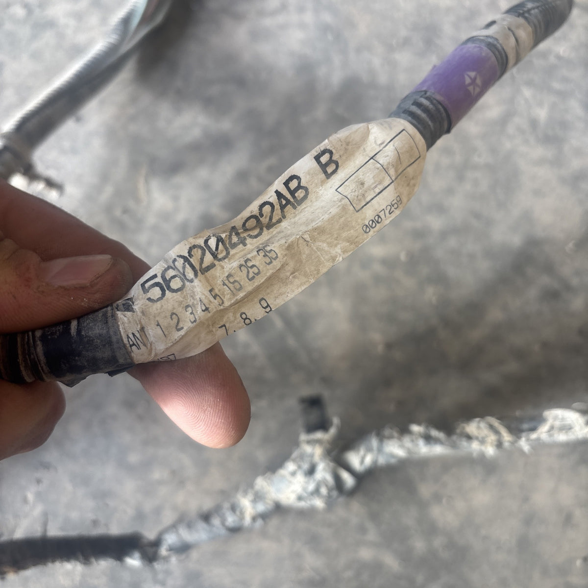 1998 DODGE RAM 2500 CUMMINS FRAME WIRING HARNESS EXT CAB SHRT/long Bx 56020492AB