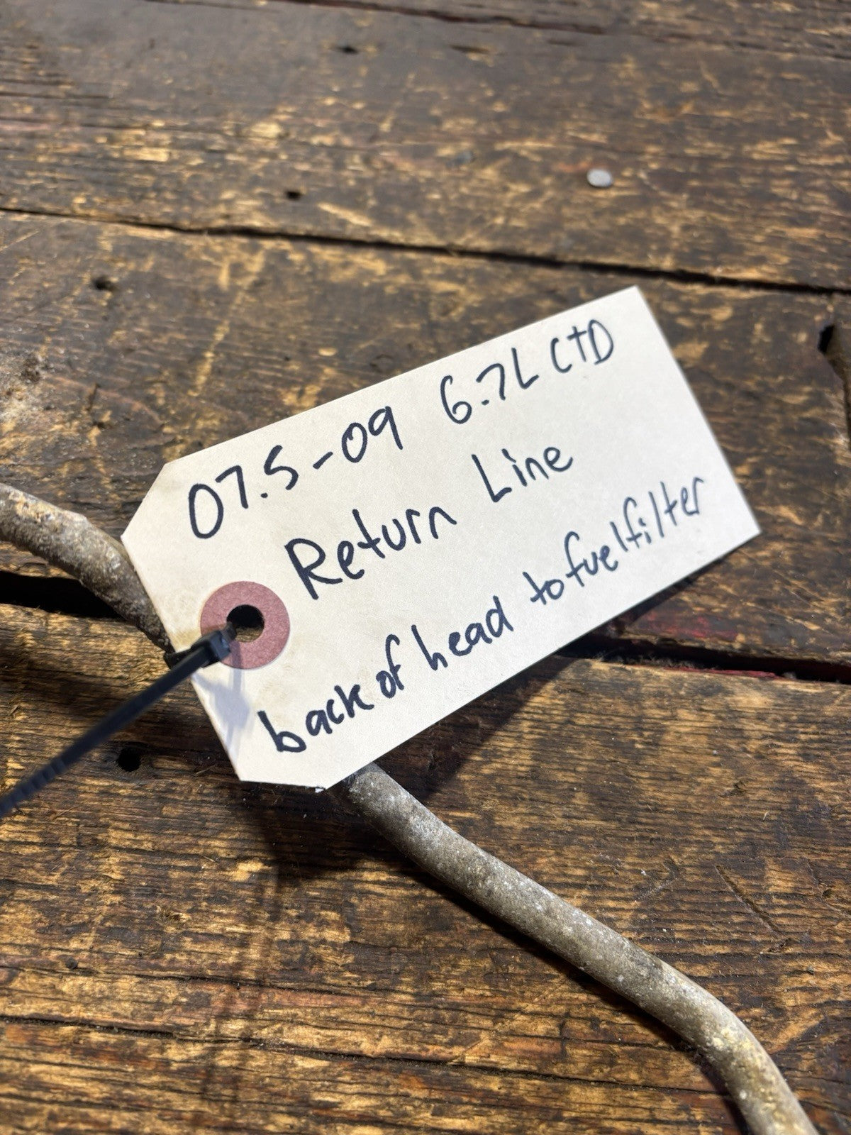 2007 .5 2008 2009 DODGE RAM 2500 3500 6.7L CUMMINS FUEL RETURN LINE 4940367