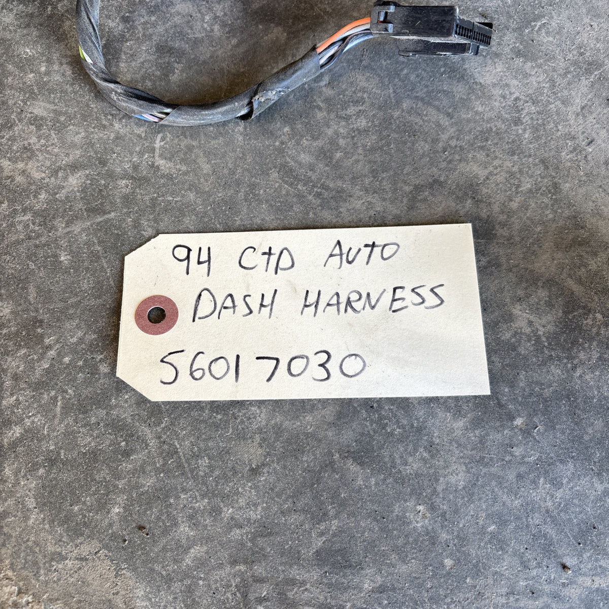 1994 DODGE RAM 2500 3500 CUMMINS DASH WIRING HARNESS AUTO PN 56017030