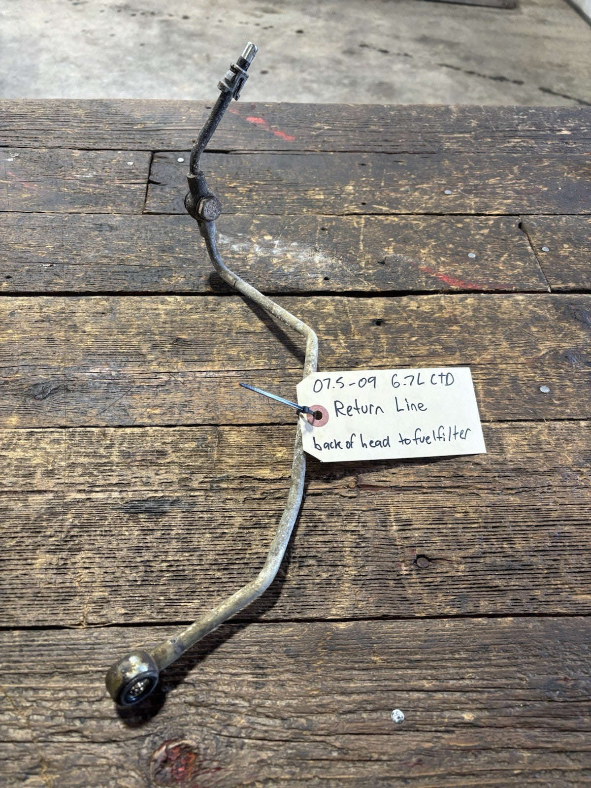 2007 .5 2008 2009 DODGE RAM 2500 3500 6.7L CUMMINS FUEL RETURN LINE 4940367